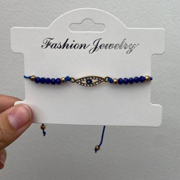 Bracelet fantaisie ajustable anti mauvais oeil