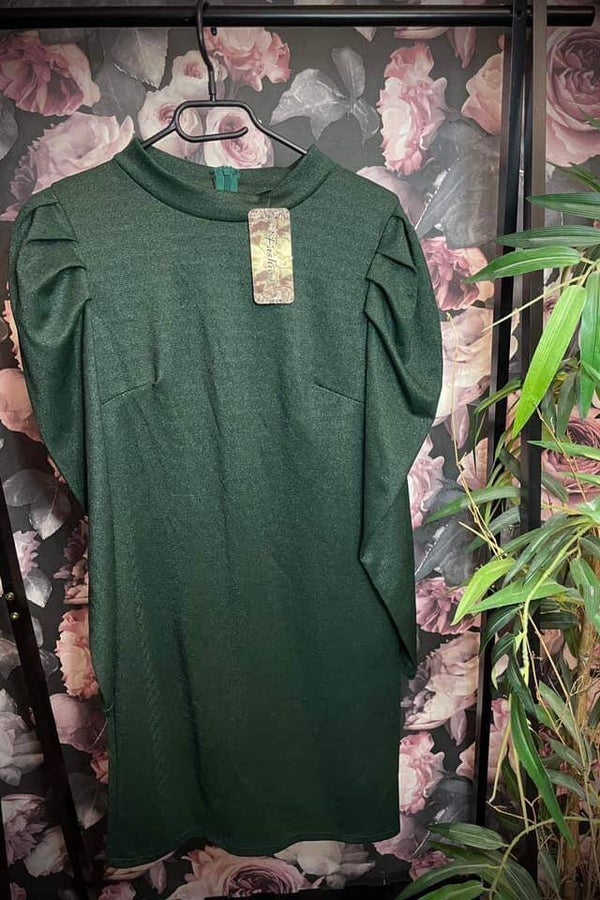 Robe vert coupe droite