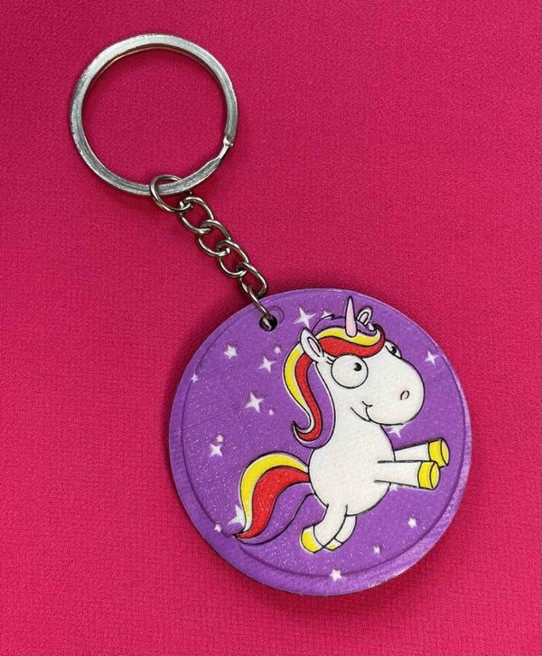 Porte-clefs fantaisie en acier inoxydable