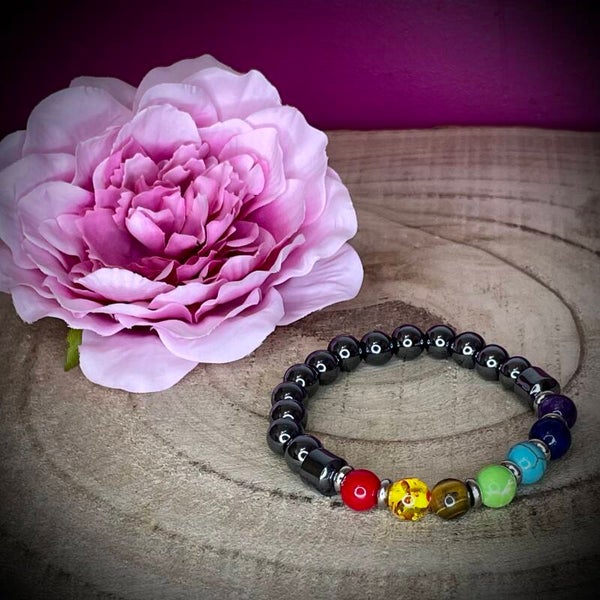 Bracelet en pierres naturelles "7 chakras"