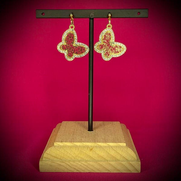 Boucles d’oreilles en acier inoxydable doré – Motif raffiné