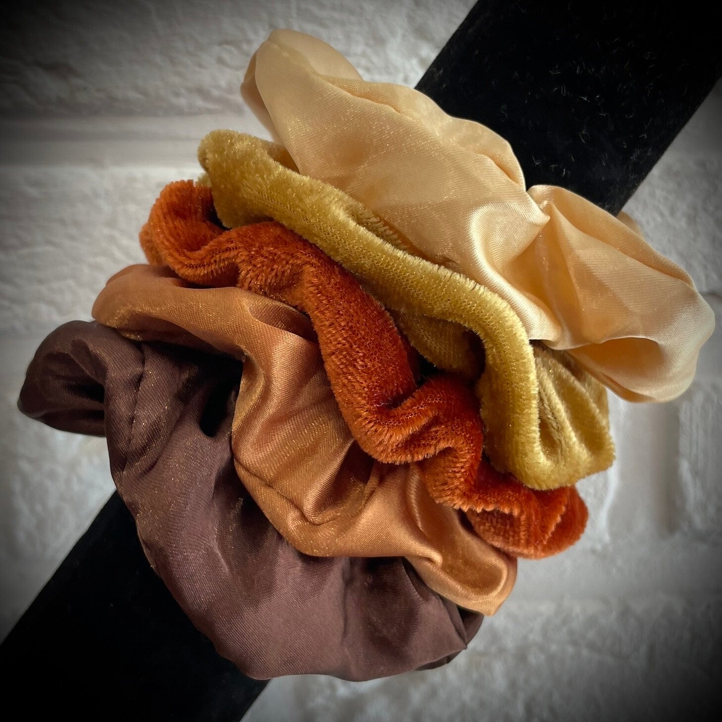 Lot de 5 chouchous satinés & velours