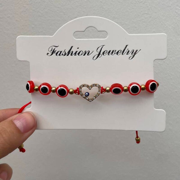 Bracelet fantaisie ajustable anti mauvais oeil