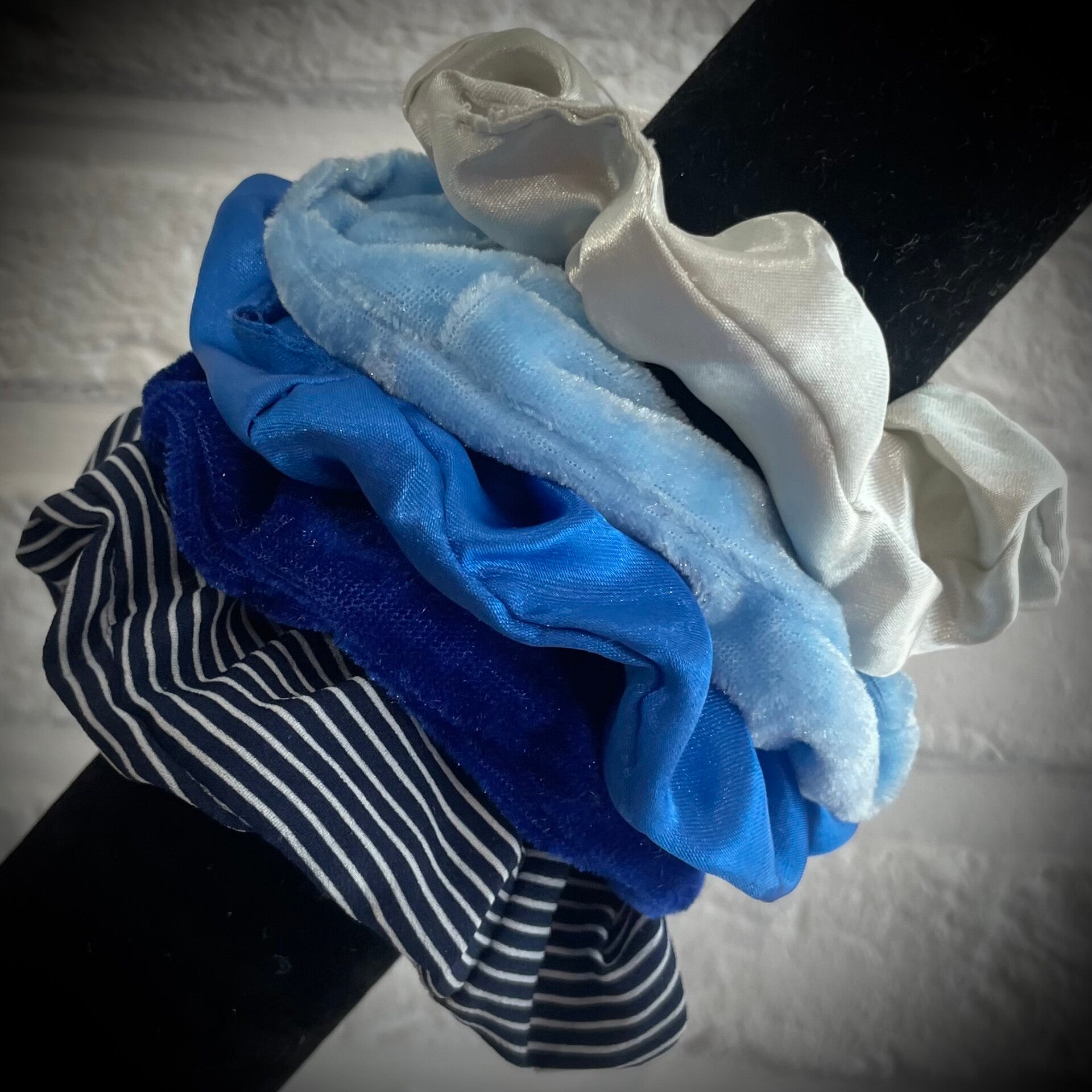 Lot de 5 chouchous satinés & velours