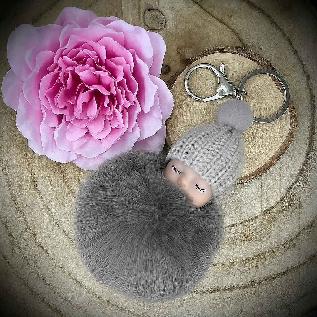 Porte-clefs fantaisie en acier inoxydable