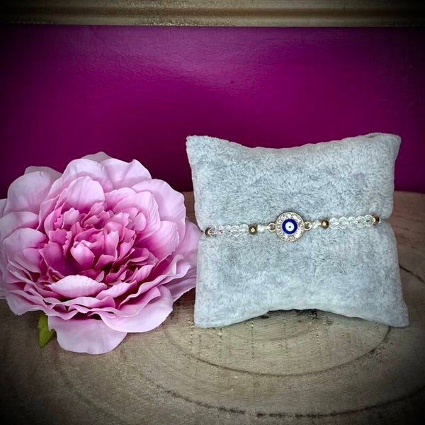 Bracelet fantaisie ajustable anti mauvais oeil