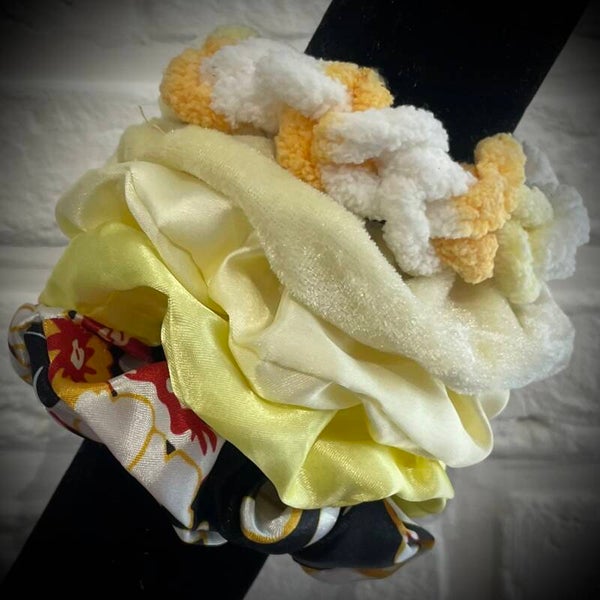 Lot de 5 chouchous satinés & velours