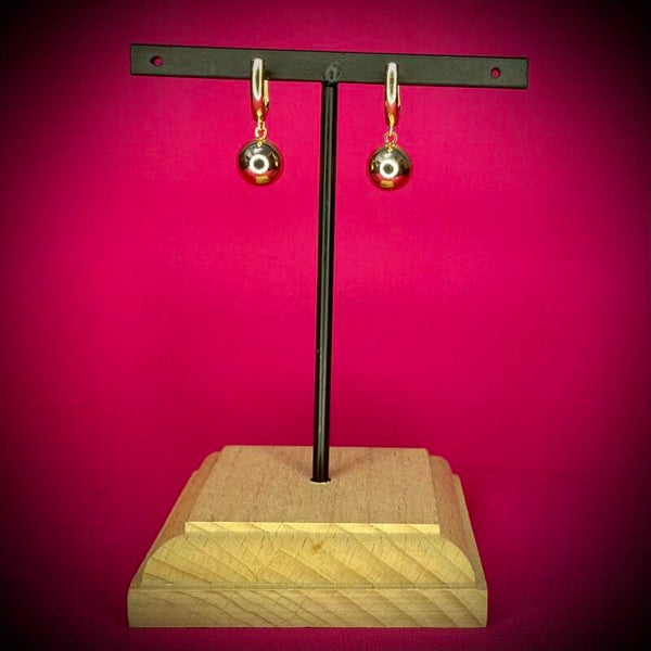 Boucles d’oreilles en acier inoxydable doré – Motif raffiné