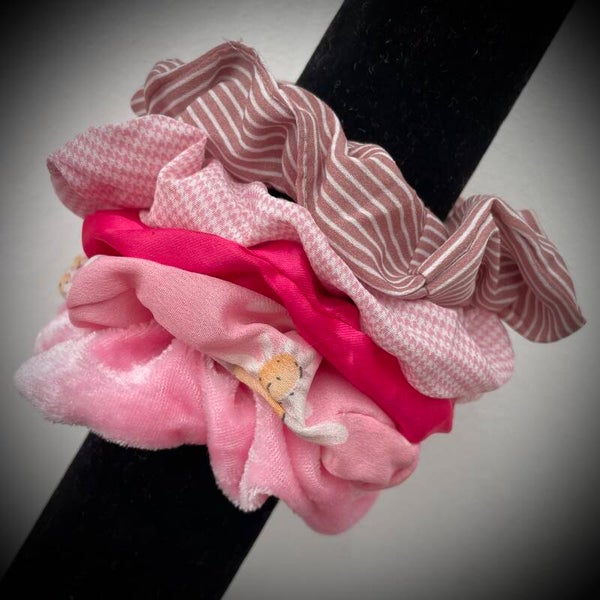 Lot de 5 chouchous satinés & velours