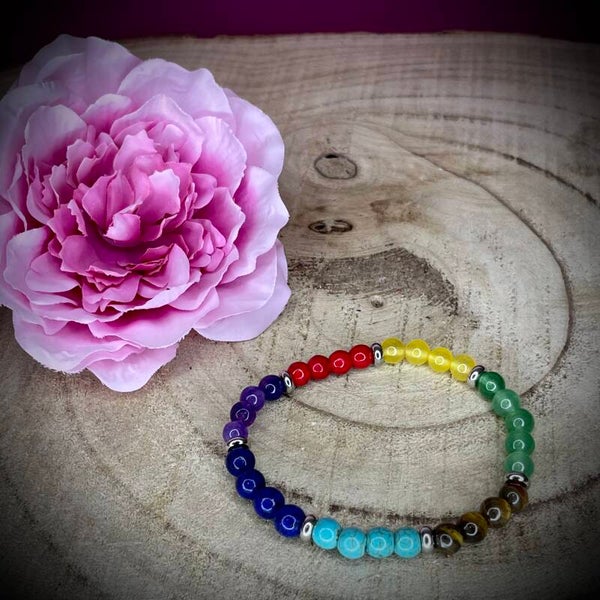 Bracelet en pierres naturelles "7 chakras"