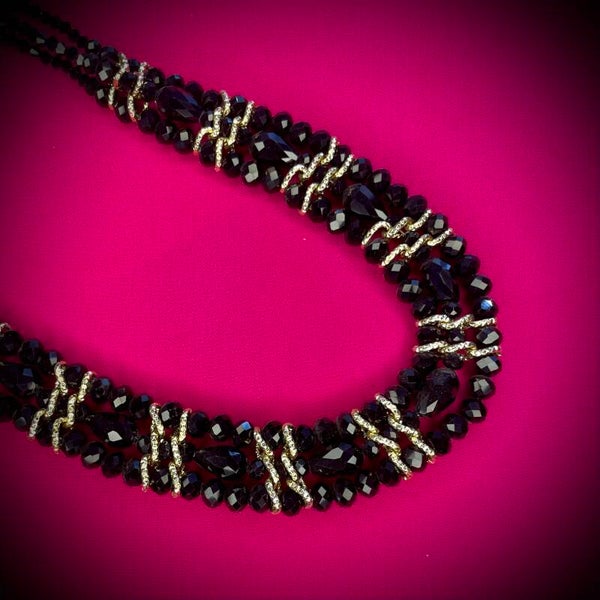 Collier Cérémonie – Strass & Perles