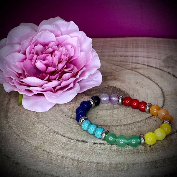 Bracelet en pierres naturelles "7 chakras"