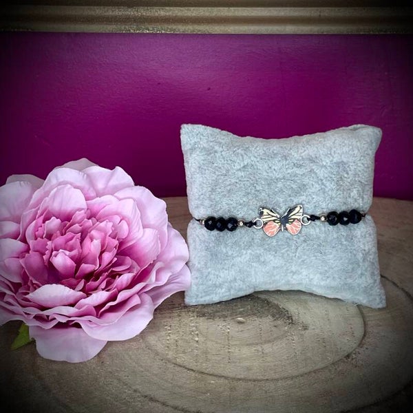 Bracelet fantaisie ajustable papillon