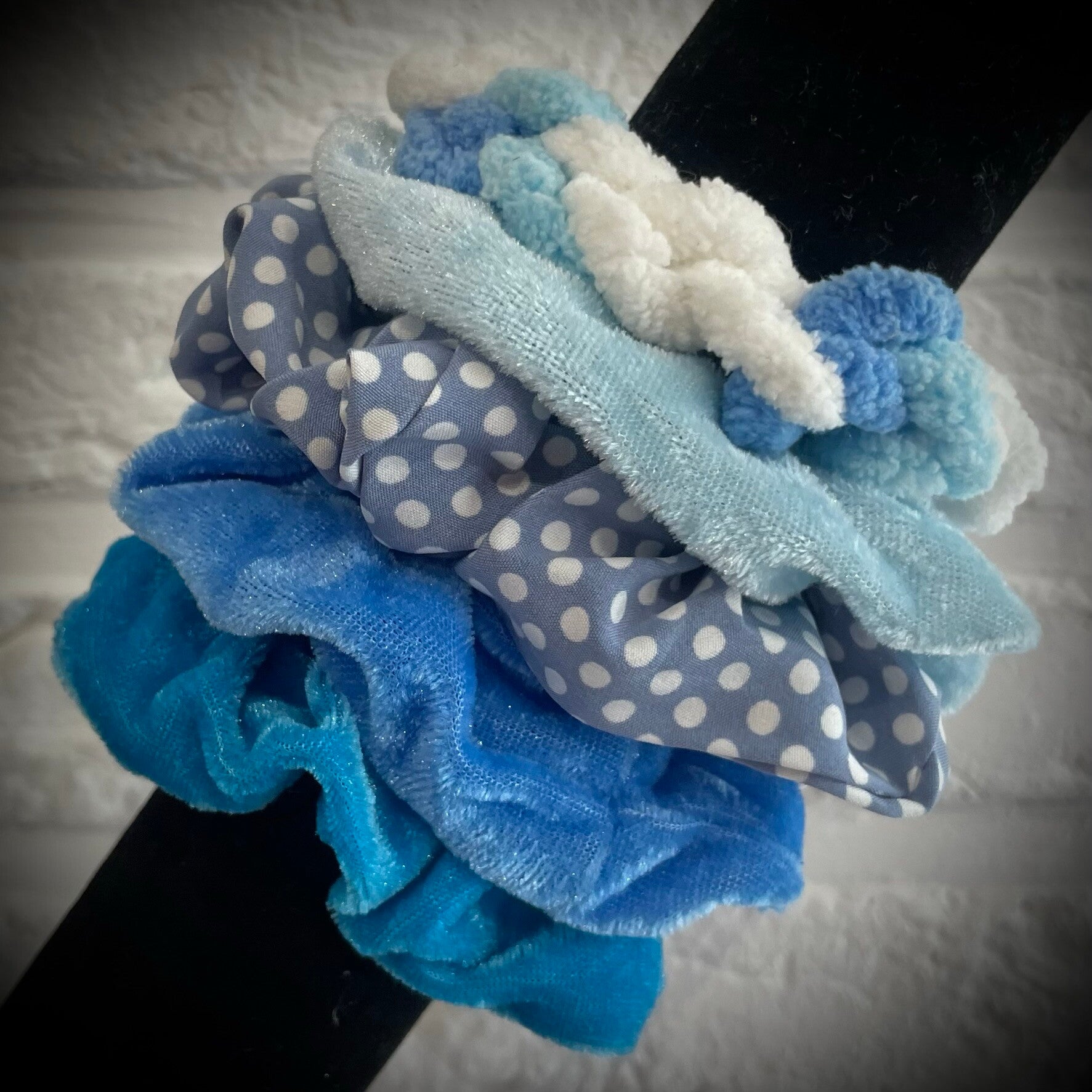 Lot de 5 chouchous satinés & velours