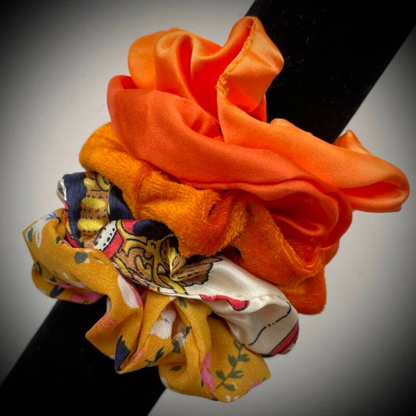 Lot de 5 chouchous satinés & velours