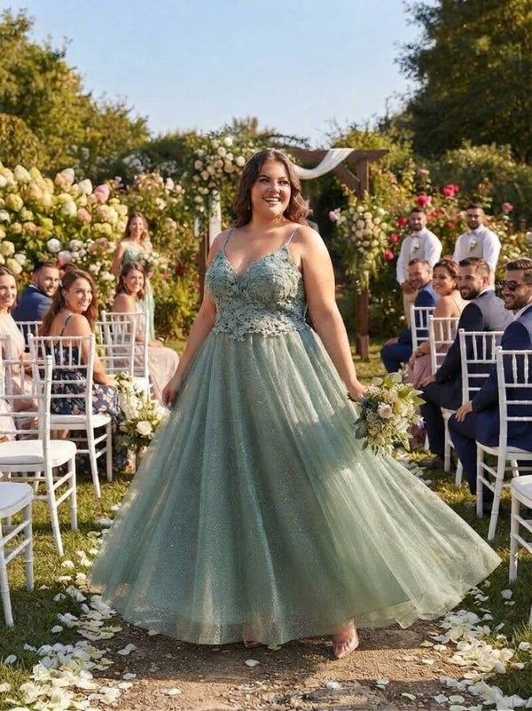 Robe cérémonie vert d’eau