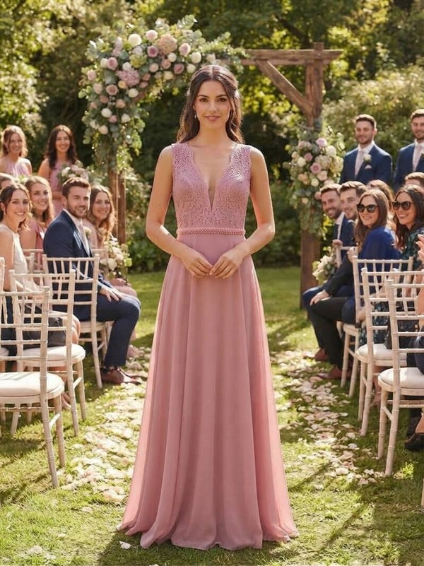 Robe de cérémonie rose