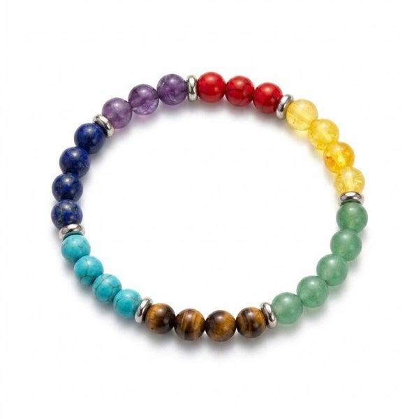 Bracelet en pierres naturelles "7 chakras"