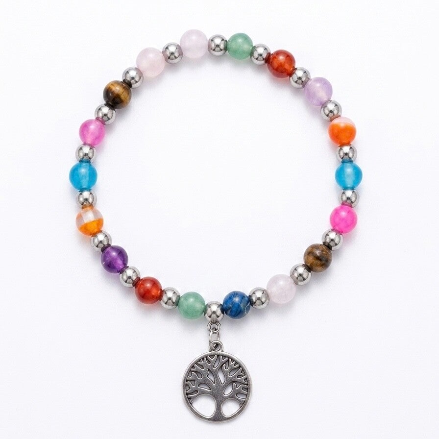 Bracelet en pierres naturelles "7 chakras"