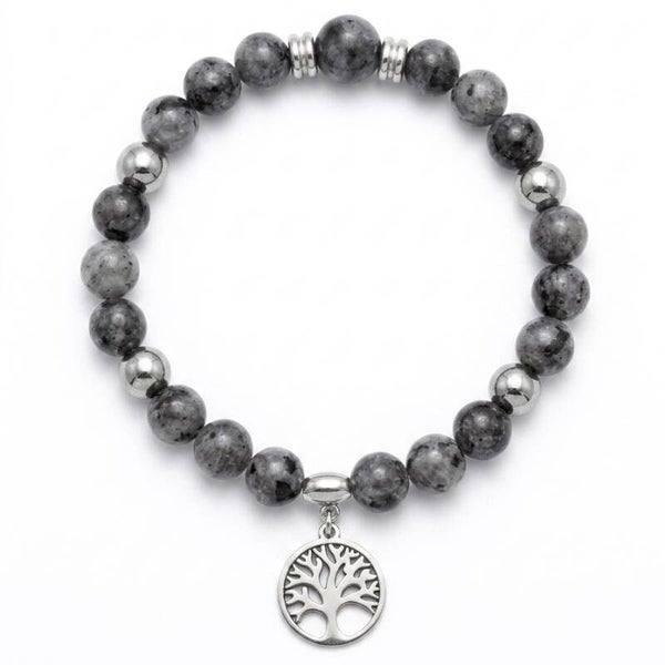 Bracelet en pierres naturelles et motif arbre de vie