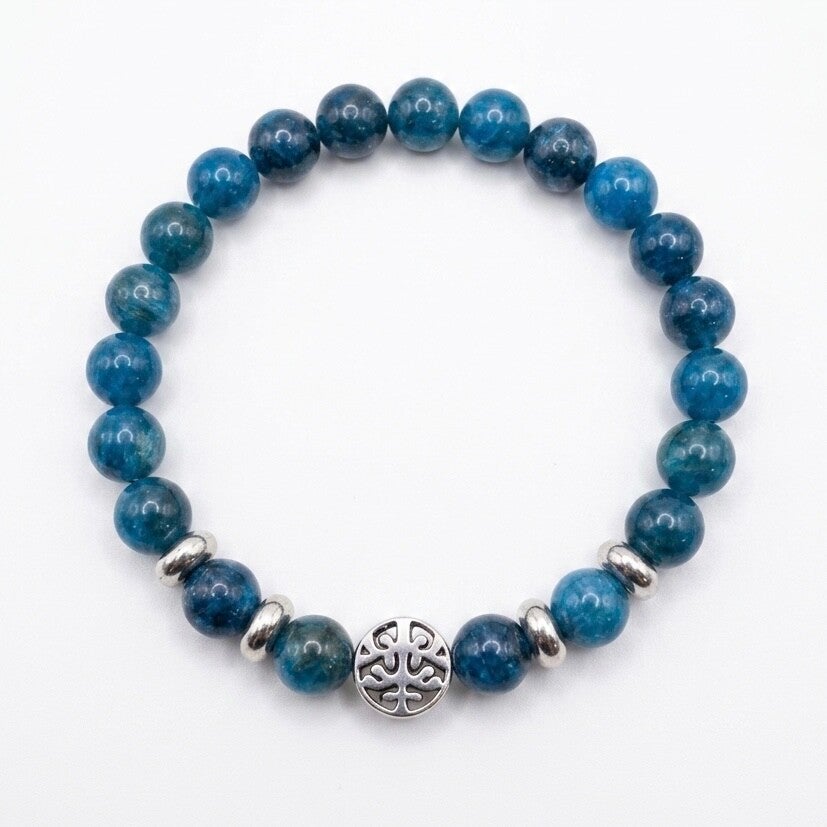 Bracelet en pierres naturelles et motif arbre de vie