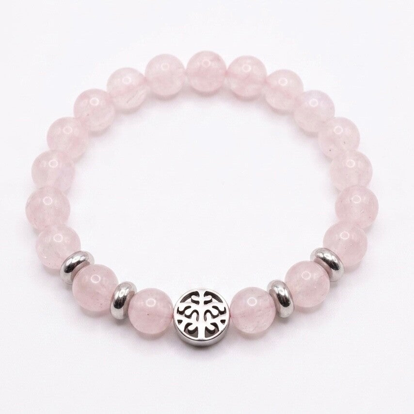 Bracelet en pierres naturelles et motif arbre de vie