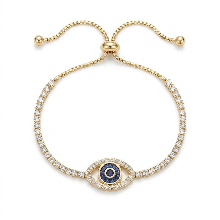 Bracelet réglable en acier inoxydable – Motifs élégants & strass scintillants