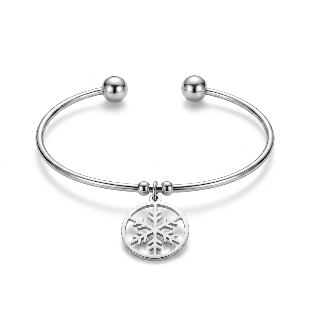 Bracelet réglable en acier inoxydable – Motifs élégants & strass scintillants