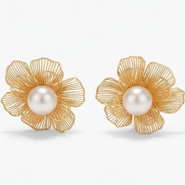 Boucles d’oreilles Cérémonie – Strass & Perles