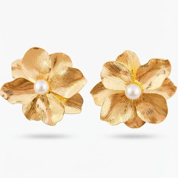 Boucles d’oreilles Cérémonie – Strass & Perles