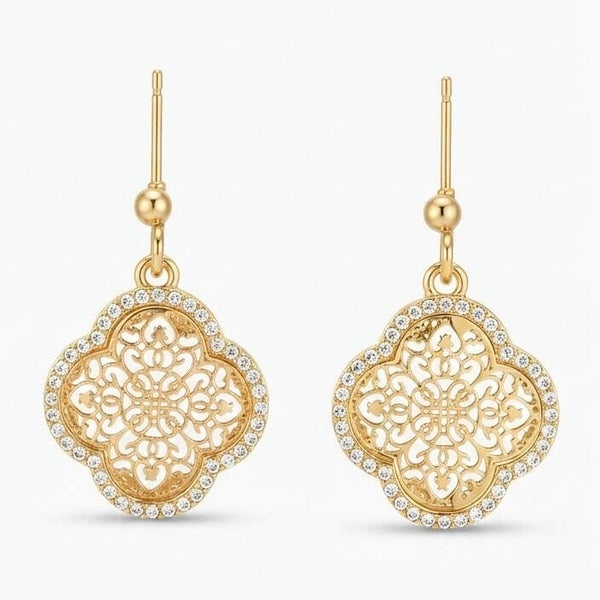 Boucles d’oreilles Cérémonie – Strass & Perles