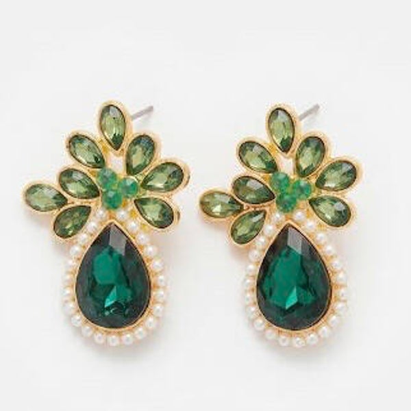 Boucles d’oreilles Cérémonie – Strass & Perles