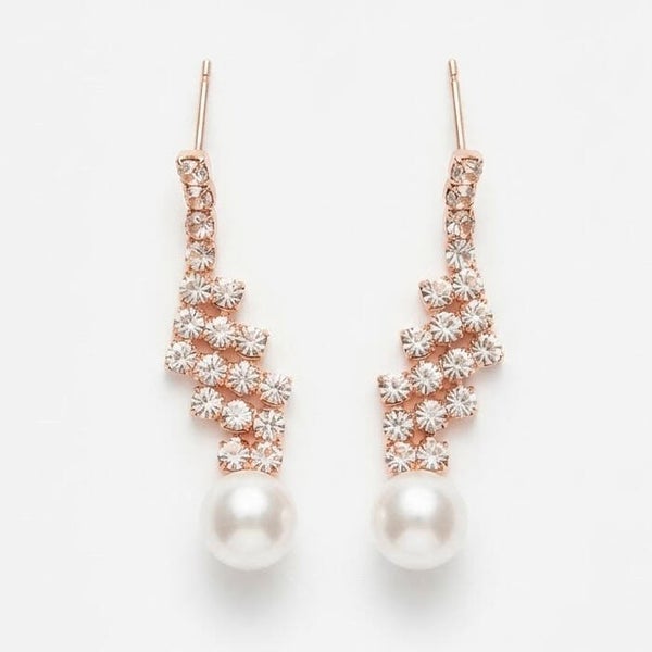 Boucles d’oreilles Cérémonie – Strass & Perles