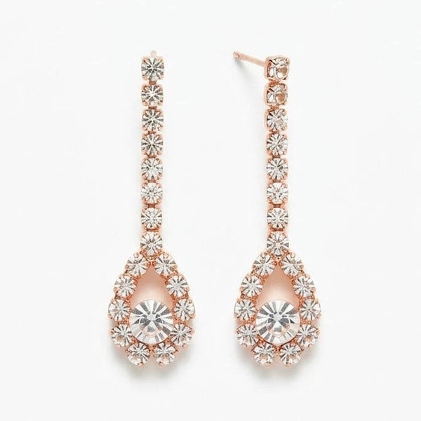 Boucles d’oreilles Cérémonie – Strass & Perles