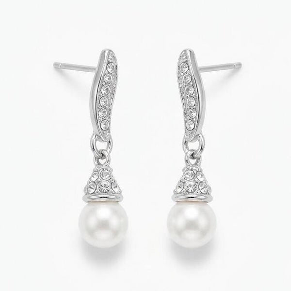 Boucles d’oreilles Cérémonie – Strass & Perles