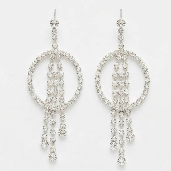 Boucles d’oreilles Cérémonie – Strass & Perles