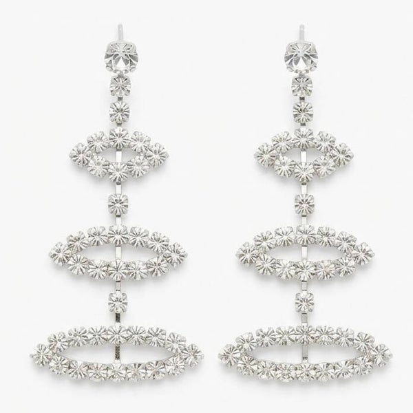 Boucles d’oreilles Cérémonie – Strass & Perles