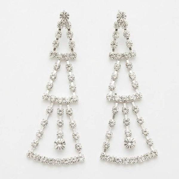 Boucles d’oreilles Cérémonie – Strass & Perles