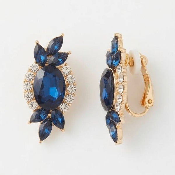 Boucles d’oreilles Cérémonie – Strass & Perles