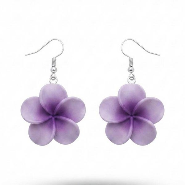 Boucles d’oreilles plumeria