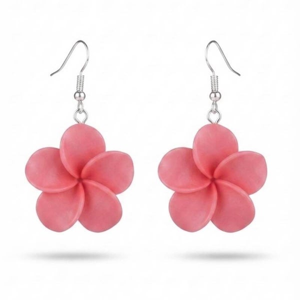 Boucles d’oreilles plumeria