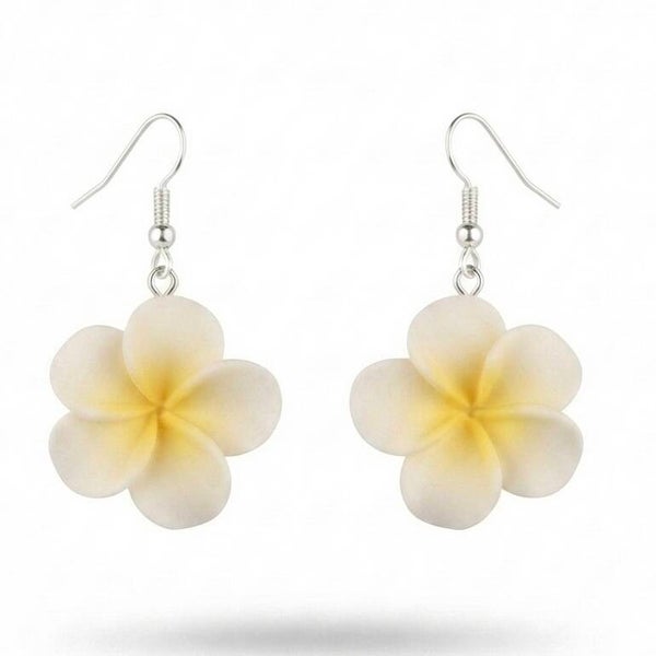 Boucles d’oreilles plumeria