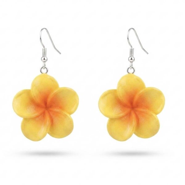 Boucles d’oreilles plumeria
