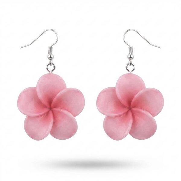 Boucles d’oreilles plumeria