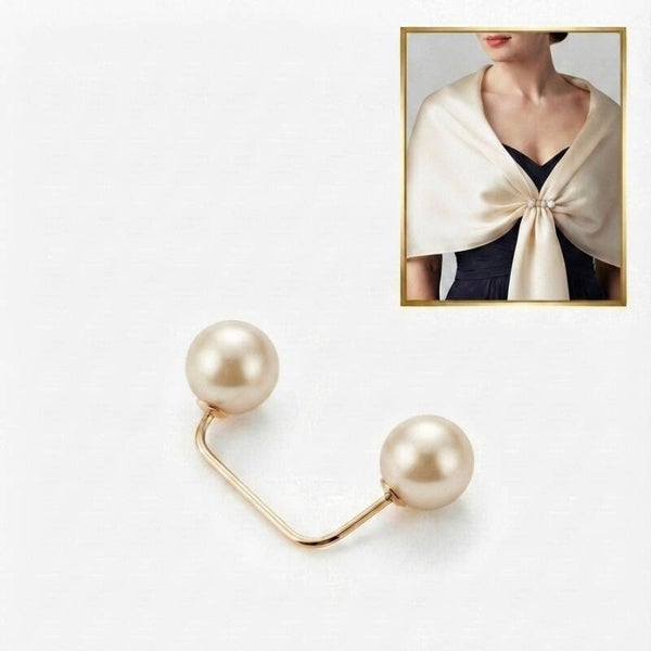 Broche / accroche étole à perles