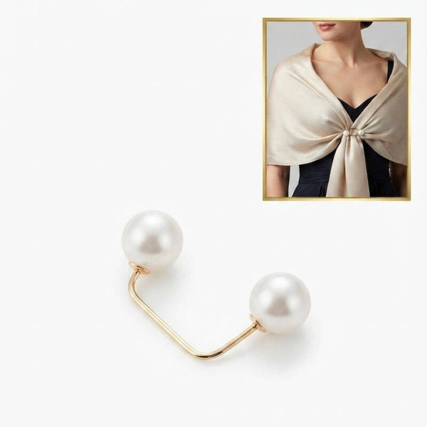 Broche / accroche étole à perles