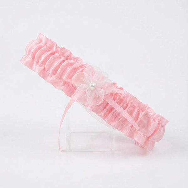 Jarretière Extensible en Dentelle rose – Accessoire Chic de Cérémonie
