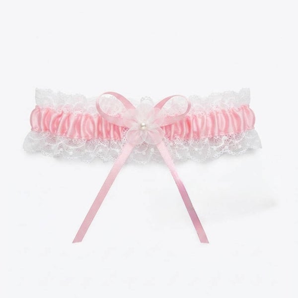 Jarretière Extensible en Dentelle rose – Accessoire Chic de Cérémonie