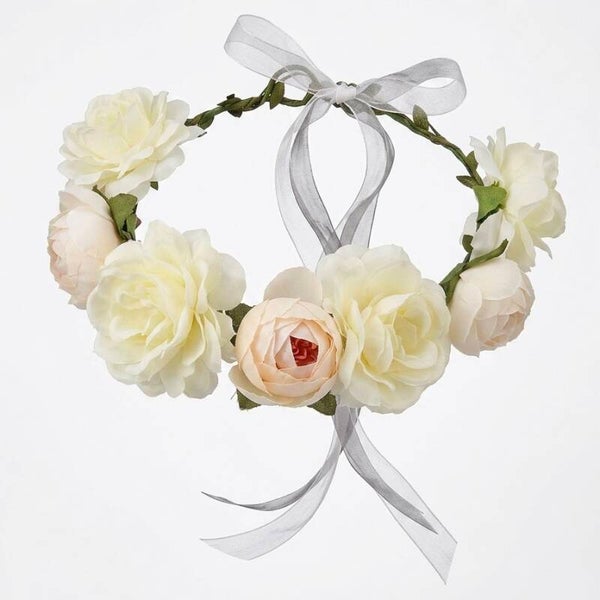 Couronne de fleurs pour cheveux réglables, cérémonie
