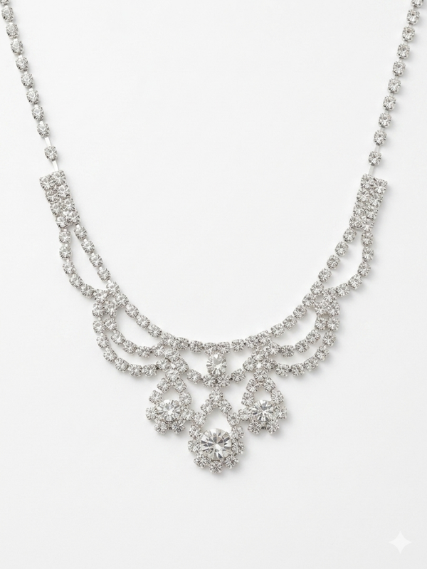 Collier Cérémonie – Strass & Perles